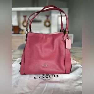 Coach Rose Leather Shoulder Bag